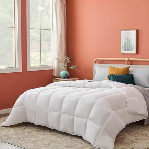 Linenspa Couette 4 saisons en microfibre – Ultra doux, Couette 135x200 cm, 1 personne, Couverture Blanc