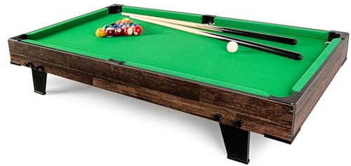 Leomark Table de Billard 120 x 60 cm Portable de Style Vintage Kit Complet Pratique et Fonctionnelle