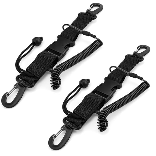 WDZGX Plongée sous Marine Sangle Longe avec Clips Dégagement Rapide pour Cordon 2pcs Plongée pour Eviter la Perte de Caméra résistant Corrosion pour la plongée sous Marine à Escalade en Plein air