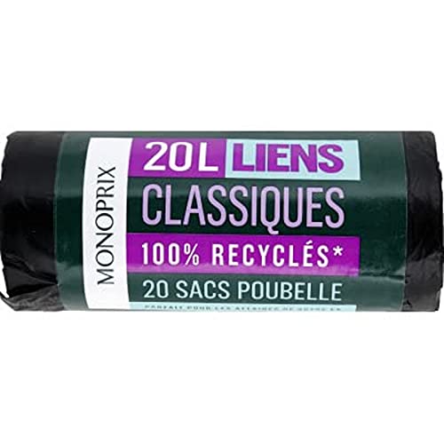 Monoprix Sacs poubelle 20L liens classiques - Les 20 sacs