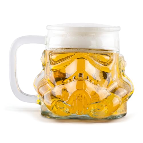 Verre à bière original pour casque Stormtrooper, transparent, taille 1 pinte (600 ml), marchandise originale pour fans, cadeaux d'anniversaire parfaits pour les hommes – ThumbsUp!