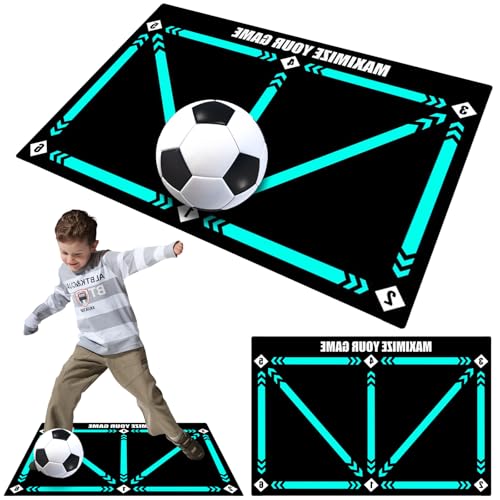 Axinyijia 90x60 CM Tapis Entrainement Foot Contrôle de Ballon de Tapis d'entraînement de Football Tapis Entraînement Foot Connecté pour Enfant Adulte