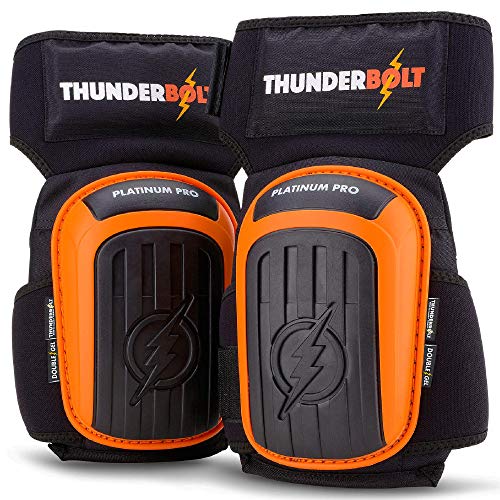 Thunderbolt Genouillère Travail, Genouillères Professionnelles de Coussin de Gel - Genouillere Travaux Bricolage Sol - Protection Genoux Travail Jardinage - Genouillère Carreleur - Knee Pads