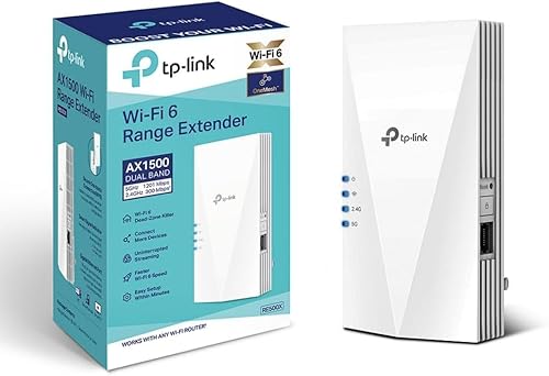 TP-Link Répéteur WiFi 6 RE500X, Amplificateur WiFi AX1500 Mbps, Port Ethernet Gigabit, Repeteur WiFi Puissant, compatible avec les box internet, profitez sans changer votre Box