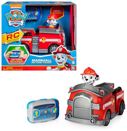 LA PAT' PATROUILLE - VÉHICULE RC MARCUS - Voiture Radiocommandée Avec Télécommande Adaptée Aux Petites Mains La Pat' Patrouille - Paw Patrol - 6054195 – Jouet Enfant 3 Ans et +