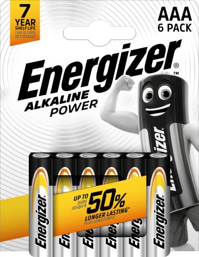 Energizer Piles LR03/AAA Alkaline power, Les 6 piles