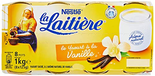 La Laitière Yaourt au Lait Entier Vanille, 8 x 125g