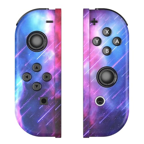 kipylca Manette pour Switch, Manette Sans Fil de Remplacement pour Switch/Lite/OLED, avec Wake-up/Screenshot/Double Vibration/Motion - Purple