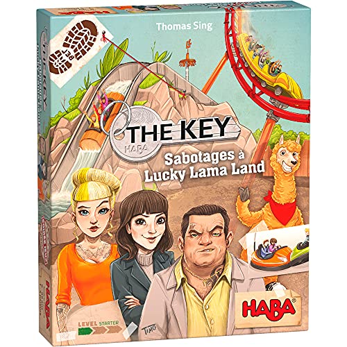 HABA - The Key – Sabotages à Lucky Lama Land - 305856 - Jeu d'enquête - Niveau débutant - 8 Ans et Plus