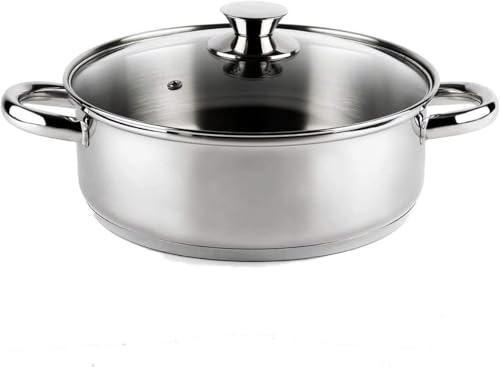 Vier - CI22 - Casserole en acier inoxydable 18/10, diamètre 22 cm