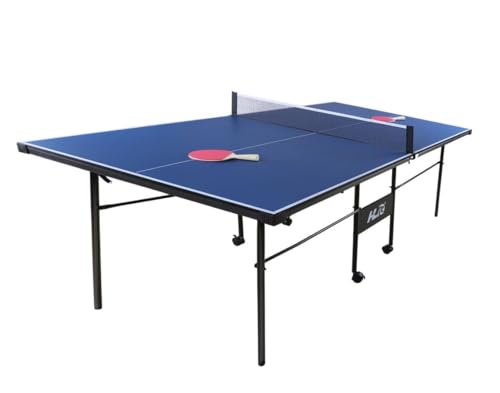 HLC Table de Tennis de Table 7FT avec Filet pour La Maison, Le Bureau et Le Gymnase Table de Ping Pong Pliante pour L'intérieur MDF 12mm 206 * 114.5 * 76 cm Assemblage Facile