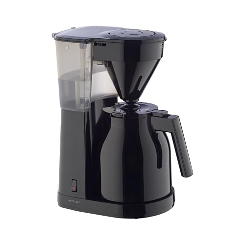 MELITTA Easy Therm II Cafetière Filtre avec verseuse isotherme, Machine à café filtre avec réservoir d'eau de 1 L, Cafetière à filtre pour 8 grandes ou 12 petites tasses, noir, 1023-06