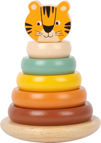 Small Foot - Tijger stapeltoren - Houten speelgoed vanaf 1 Jaar