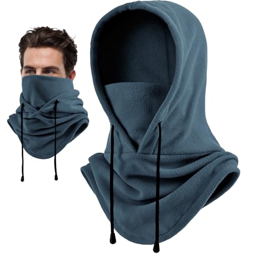 joyoldelf Balaclava Chapeau Cagoule Moto Masque en Non-tissé Multifonction pour Temps Froid Ski Outdoor Moto Montagne Camping Randonnée Hiver (Gris)