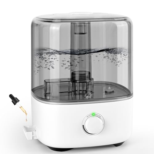 Humidificateur d'air Chambre 5L, Vankarr Ultrasons 26dB Silencieux Humidificateurs d'Air Bébé Top-Fill humidifier d'air pour Chambre Bureau, Enfants et Plantes, BPA Free,Arrêt Automatique