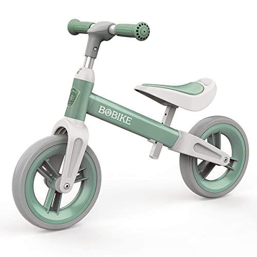 Draisienne Enfants Vélo Bébé sans Pédales de 1.5-4 ans Jusqu'à 25 kg, Volant et Selle Réglables en hauteur, Antivol de Direction, ultra Léger équilibre pour Garçons Filles,Vert