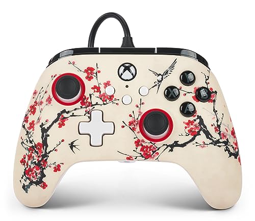 PowerA Advantage Manette Filaire pour Xbox Series X|S, Manette de Jeu, Manette de Jeu vidéo Filaire, Manette Gaming, USB-C, Fonctionne avec Xbox One, sous Licence Officielle - Nirvana du Guerrier