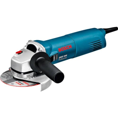 Bosch Professional meuleuse angulaire GWS 1400 (moteur de 1 400 W, Ø de disque 125 mm, flasque de serrage, capot de protection, écrou de serrage, clé à ergots, boîte carton)