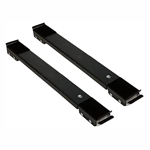 Socle Machine a Laver,Support Electro Ménager Réglable,Base de Machine à Laver Réfrigérateur,Appareils Étagère de sécheuse,Réduction du Bruit Antichoc,avec Serrure Fixe,Charge 300 kg ( Color : Black )