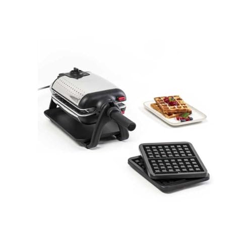 Tefal Gaufrier semi professionnel, 1200 W, Thermostat réglable, Voyant lumineux, Poignée rotative et rabattable, Résultat parfait, Nettoyage facile, King Size WM756D12