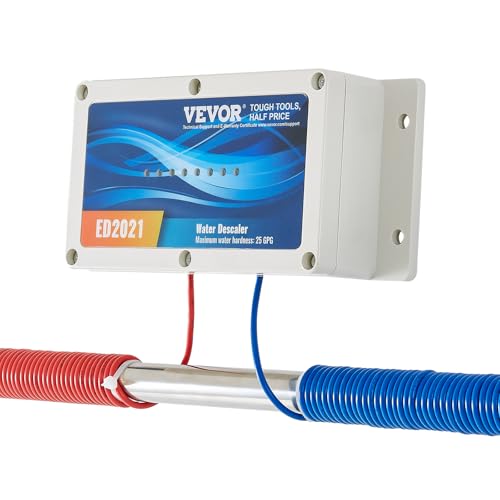 VEVOR Adoucisseur d’Eau sans Sel Électronique pour Toute la Maison, Système de Détartrage pour l'Eau de Ville, Détartreur Durable Facile à Installer, pour Tous les Types de Tuyaux de Plomberie