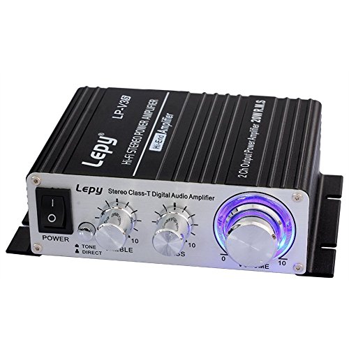Lepy LP-V3S-Black Amplificateur Numérique 25 Wx2 pour PC/MP3/Portable Noir