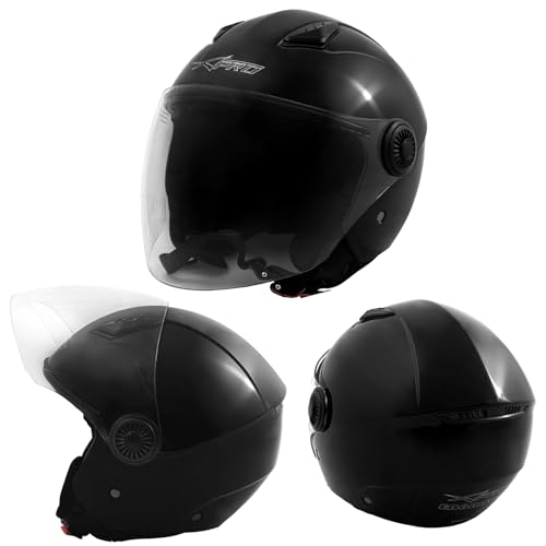 Casque avec Visière Longue Moto Scooter Quad Jet ECE 22-06 Noir S