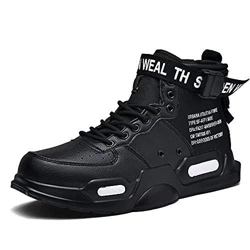 XIDISO Homme Mode Chaussures de Sport Compétition Trail Entraînement Course Running Baskets Multisports Outdoor Casual,Noir-1,43 EU