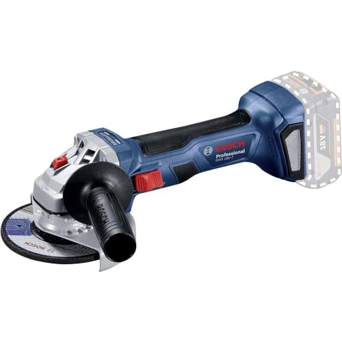 Bosch Professional 18V System meuleuse angulaire sans-fil GWS 18V-7 (Ø disque 125 mm, capot protection, poignée supplément., flasque serrage, écrou serrage rapide, sans batterie ni chargeur, carton)