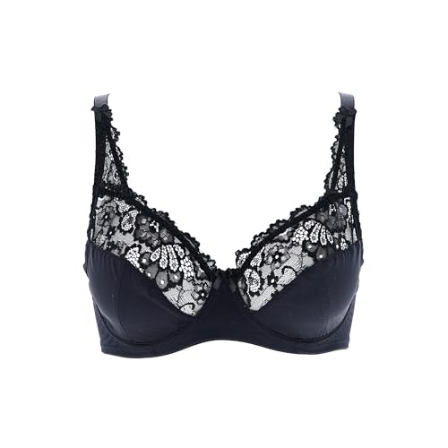 Cotonella, Soutien-Gorge Aurora en Dentelle Extensible et Microfibre Douce - Soutien-Gorge avec Armatures et Bonnets doublés en 100% Coton - Art.CD055