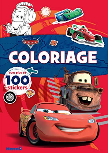 Disney Pixar Cars – Coloriage avec plus de 100 stickers – Livre de coloriage avec stickers – Dès 4 ans