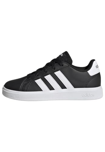 adidas Grand Court Lifestyle Tennis Lace-Up Shoes Chaussures, Core Black/Cloud White/Core Black, 36 EU