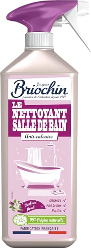 JACQUES BRIOCHIN - Nettoyant salle de bain 3 en 1 : Nettoie, Détartre et Purifie - Parfum floral - 99.9% d'origine naturelle - Ecocert - Fabriqué en France - Pulvérisateur - 750ml