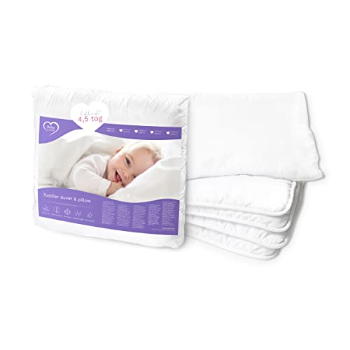 Baby Comfort Couette Hypoallergénique 135 x 100 cm avec Oreiller pour Lit de Bébé