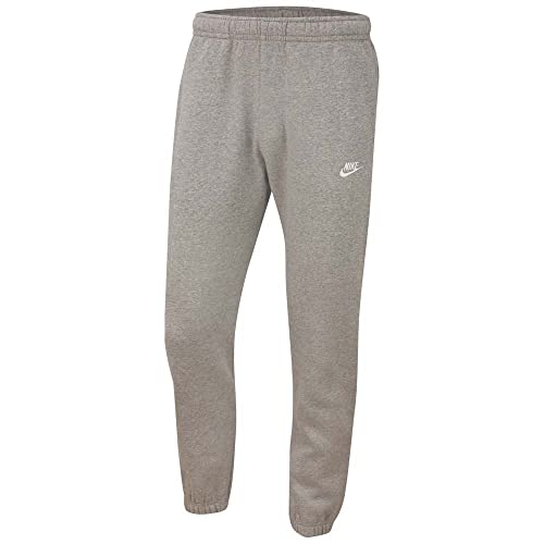 Nike Full Length Pant M NSW Club Pant CF BB, DK Grey Heather/Matte Silver/White, BV2737-063, M