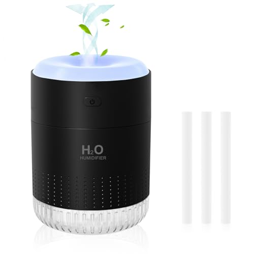 SZO Humidificateur Mini Humidificateur d'intérieur avec lumière LED, fonction d'arrêt automatique et deux modes de brumisation Convient pour une utilisation dans les voitures