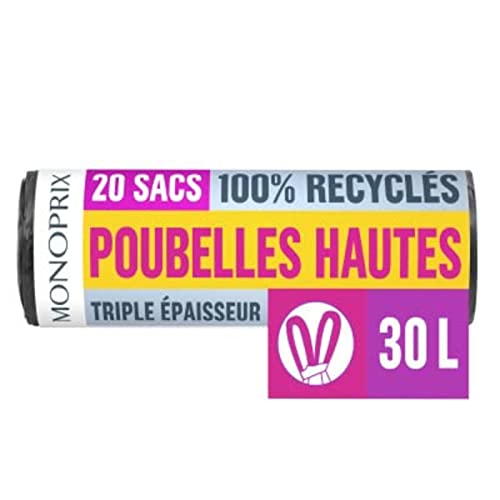 Monoprix Sacs poubelle 30 l spécial poubelles hautes - Les 20 sacs