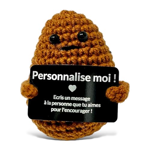 Patate avec Message Positif Personnalisable - Pomme de Terre Positive en Français - Cadeau Original - Amusant - Entreprise - Romantique pour Homme - Femme - Couple - sœur - frère