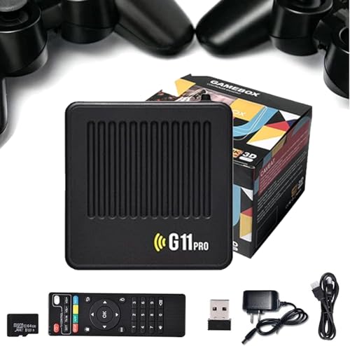 Retrowave G11 Pro Game Box 4k HD TV Game Stick, [4k+256gb]-100 000 Jeux rétro + 2 manettes sans Fil, jouez à des Jeux vidéo for la télévision(256g)