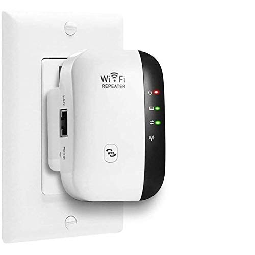 WiFi Répéteur WiFi Booster 2,4 GHz 300Mbps Extenseur sans Fil Amplificateur de Signal du Réseau Avoir AP/RP et WPS Fonction, Compatible avec Toutes Les Box Internet