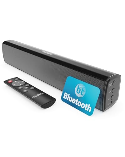 Majority 50W Barre de Son TV Bluetooth | Enceinte TV Home Cinema 2.0 | Barres de Son avec Entrée Optique, RCA, USB, MP3 et AUX | Réglages Personnalisés de L'égaliseur et Télécommande Bowfell Noir