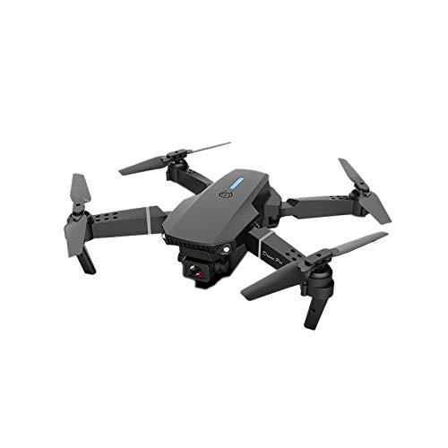 RIYAN Drones Professionnels E88 WiFi FPV Quadrirotor avec Grand Angle 4K HD Double Caméra Pliable Altitude Maintenue TéLéCommande pour Enfants et Adultes à partir de 8 ans