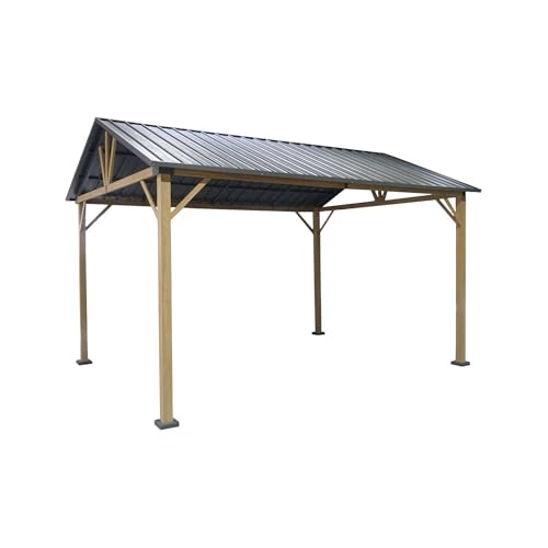 sweeek - Carport Calista en Aluminium et Acier Anthracite. 12 m²