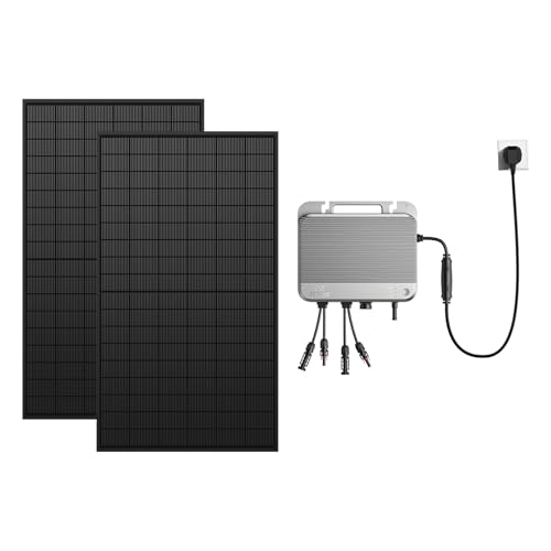 Zendure SolarFlow 800 - Micro-onduleur Hybride Intelligent 1200W MPPT, Rendement énergétique de 96%, Puissance AC bidirectionnelle de 800 W, avec Panneau Solaire Bi-facial 1118W (Installation Facile)