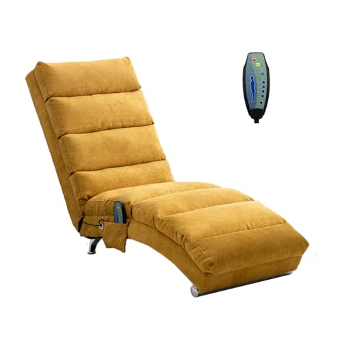 Fauteuil Relax Électrique, 5 Modes Réglables Fauteuil de Massage Inclinable avec Télécommande et Dossier Ergonomique à 140°, Fauteuil de Relaxation avec Fonction Massage pour Chambre, Salon, Balcon