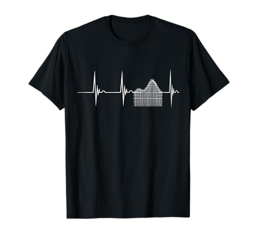 Montagnes Russes Battement de cœur Parc d'attractions T-Shirt