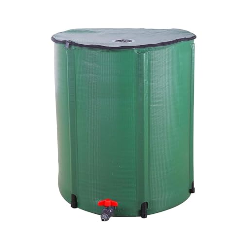 LEADZM Récupérateur d'eau de Pluie Pliable - Réservoir d'eau Écologique avec Filtre Inoxydable pour Jardin, Potager et Arrosage - Facile à Installer et à Ranger (250L)