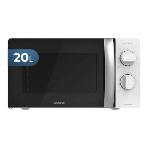 Cecotec Micro-ondes ProClean 2010. 20 L de capacité et 700 W de puissance, Sans grill, Mode Décongélation, Technologie 3DWave. Minuterie jusqu'à 30 minutes.