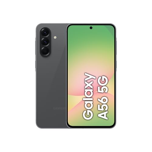 Samsung Galaxy A56 5G, smartphone Android, 256 Go de stockage, 8 Go de RAM, anthracite, mise à niveau du système d'exploitation 6x, grand écran, longue durée de vie de la batterie (garantie Samsung