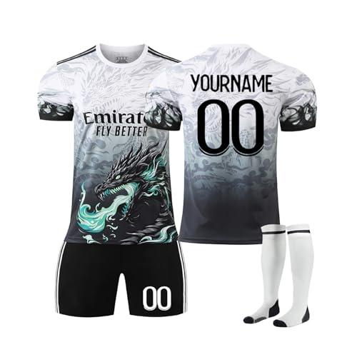 Générique Maillot De Foot Personnalisé Enfants Football Maillots De Soccer 24 25 Home Away avec Nom Et Numéro DIY T-Shirt Tenue De Sport Cadeau pour Garçon Et Homme